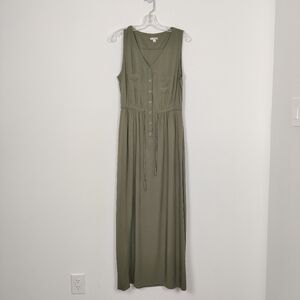 Vintage Gap Women's Maxi Dress in Forest Green Size Small Fall Gorpcore